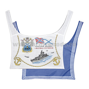 Гюйс ДМБ с рисунком РКР Маршал Устинов (шелк светлый)